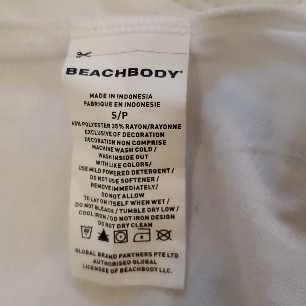 TEAM BEACHBODY COACH Tank Top White Black Size S - Picture 12 of 13